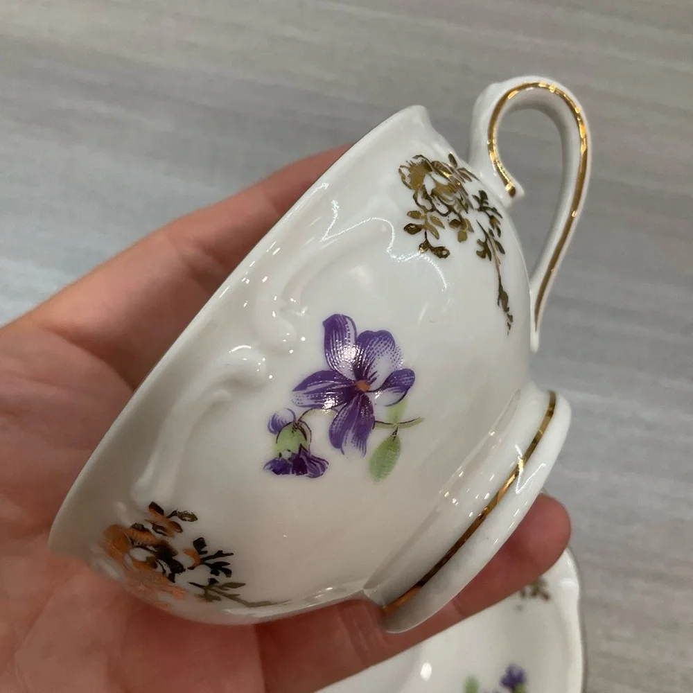ROYAL HEIDELBERG WINTERLING‎ GERMANY BAVARIA PORCELAIN VILOET W/GOLD